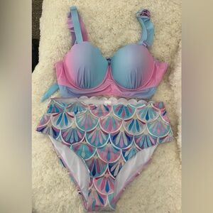 Vibrant Pink and Blue Bikini Set